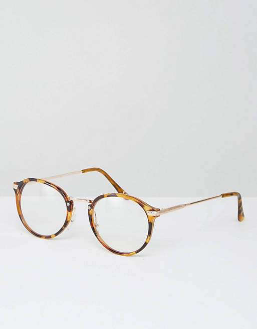Jeepers Peepers round clear lens glasses exclusive to asos