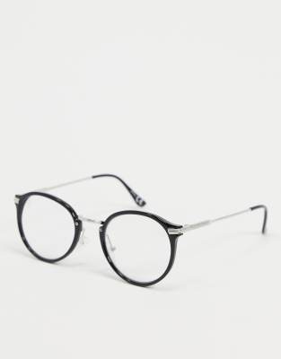 black clear lens glasses