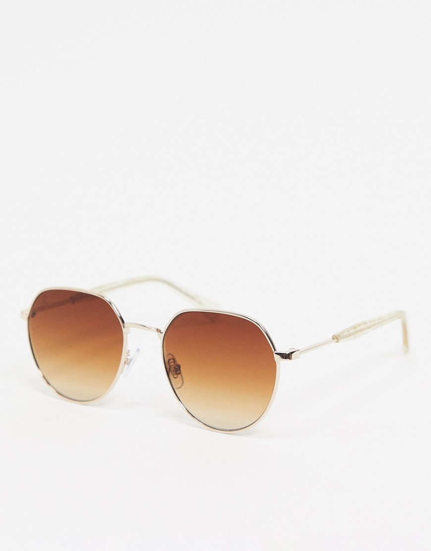 Jeepers Peepers Round Sunglasses In Gold
