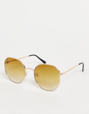 jeepers peepers round sunglasses in gold