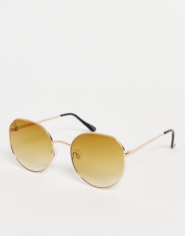 Jeepers Peepers round sunglasses in gold