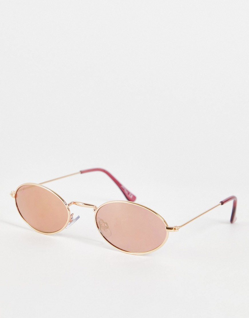 Jeepers Peepers Round Sunglasses In Rose Gold-Pink