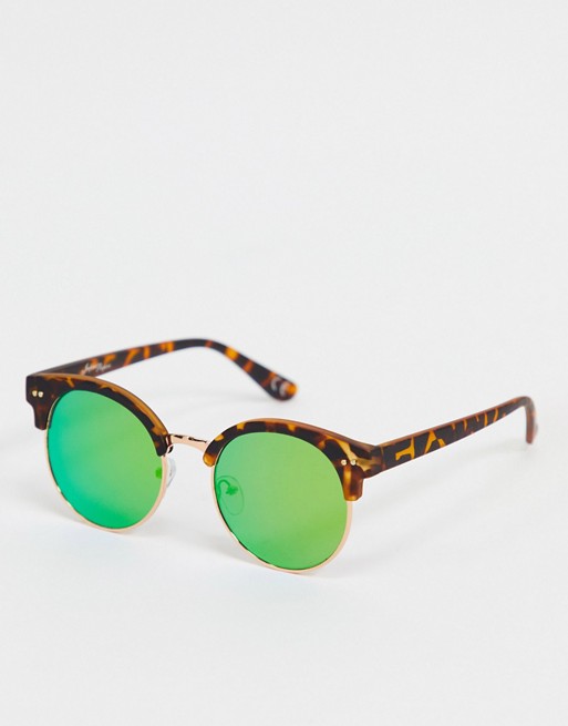 Jeepers Peepers Round Sunglasses In Tort With Gradient Lens