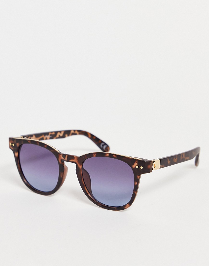 Jeepers Peepers round sunglasses in tort-Brown
