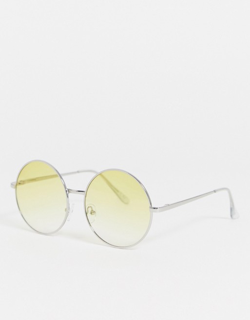 Jeepers Peepers round sunglasses in yellow