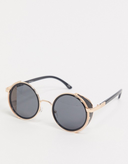 Jeepers Peepers round sunglasses with bronze metal frame
