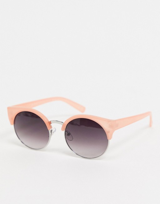 Jeepers Peepers round sunglasses with orange frame
