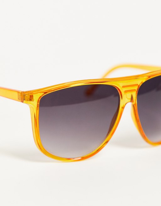 Jeepers Peepers Sandy Orange Frame Sunglasses Asos