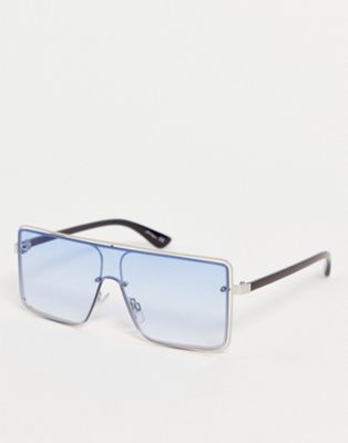 Jeepers Peepers shield sunglasses in blue