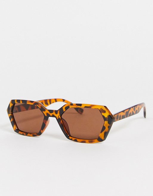 Jeepers Peepers slim sunglasses in tortoise shell