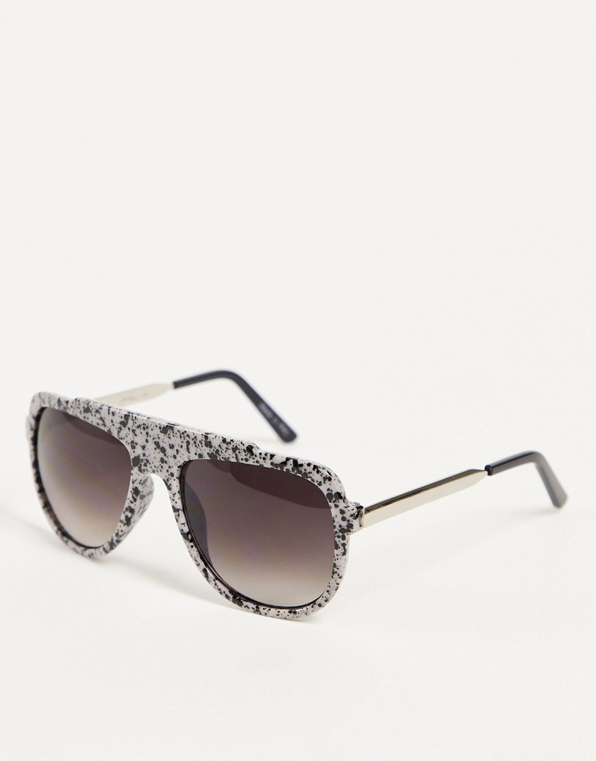 Jeepers Peepers – Sonnenbrille mit gemustertem Rahmen-Schwarz