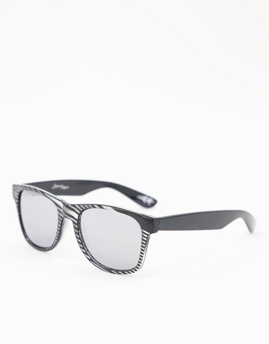 Jeepers Peepers – Sonnenbrille mit schmalem Design und eckigen Gläsern-Schwarz
