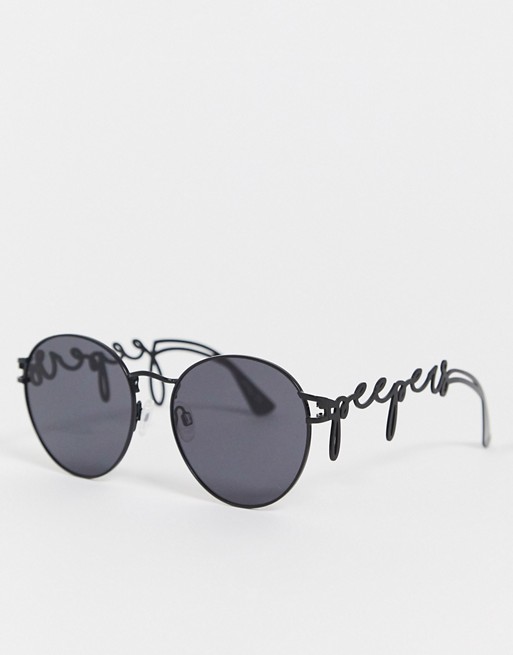 Jeepers Peepers sunglasses with branded arm detail