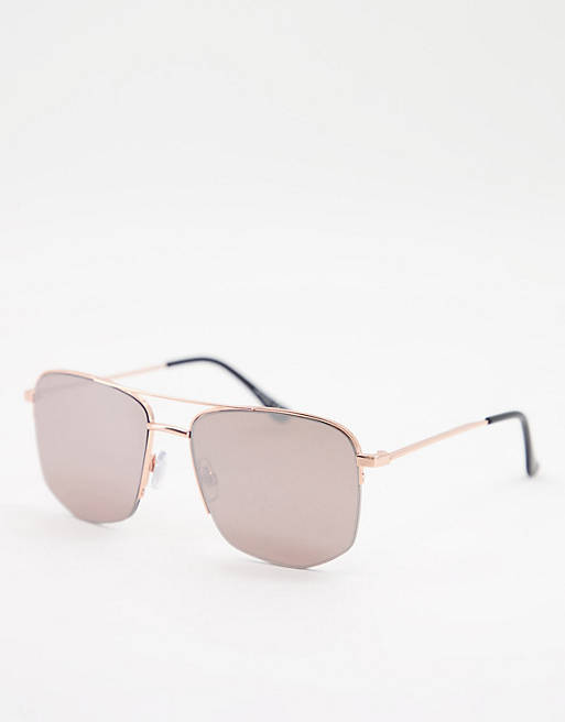 Jeepers Peepers unisex aviator sunglasses in gold