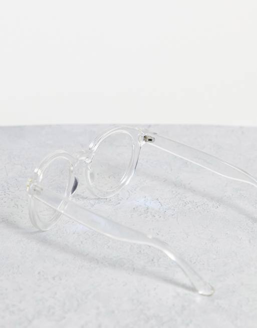 Jeepers Peepers UnisexBrille in Blau mit durchsichtigen Gläsern ASOS