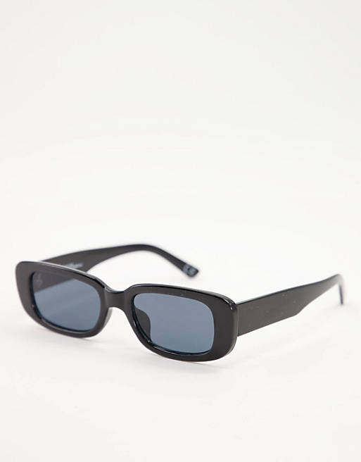 Jeepers Peepers unisex rectangle sunglasses in black