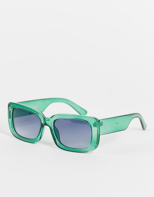 Jeepers Peepers unisex rectangle sunglasses in green ASOS