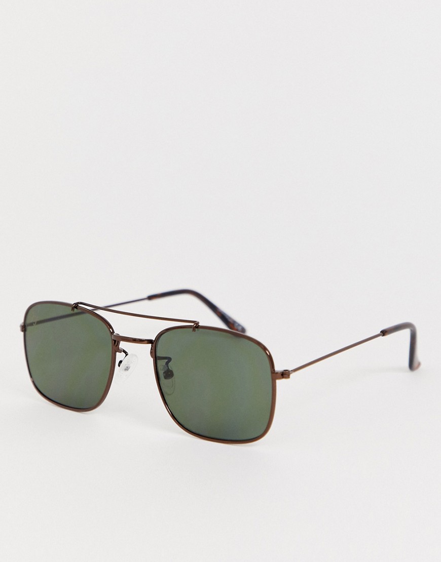 Jeepers Peepers - Vierkante zonnebril in zwart