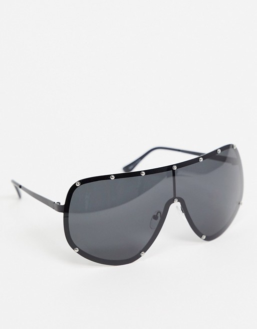 Jeepers Peepers visor sunglasses in black