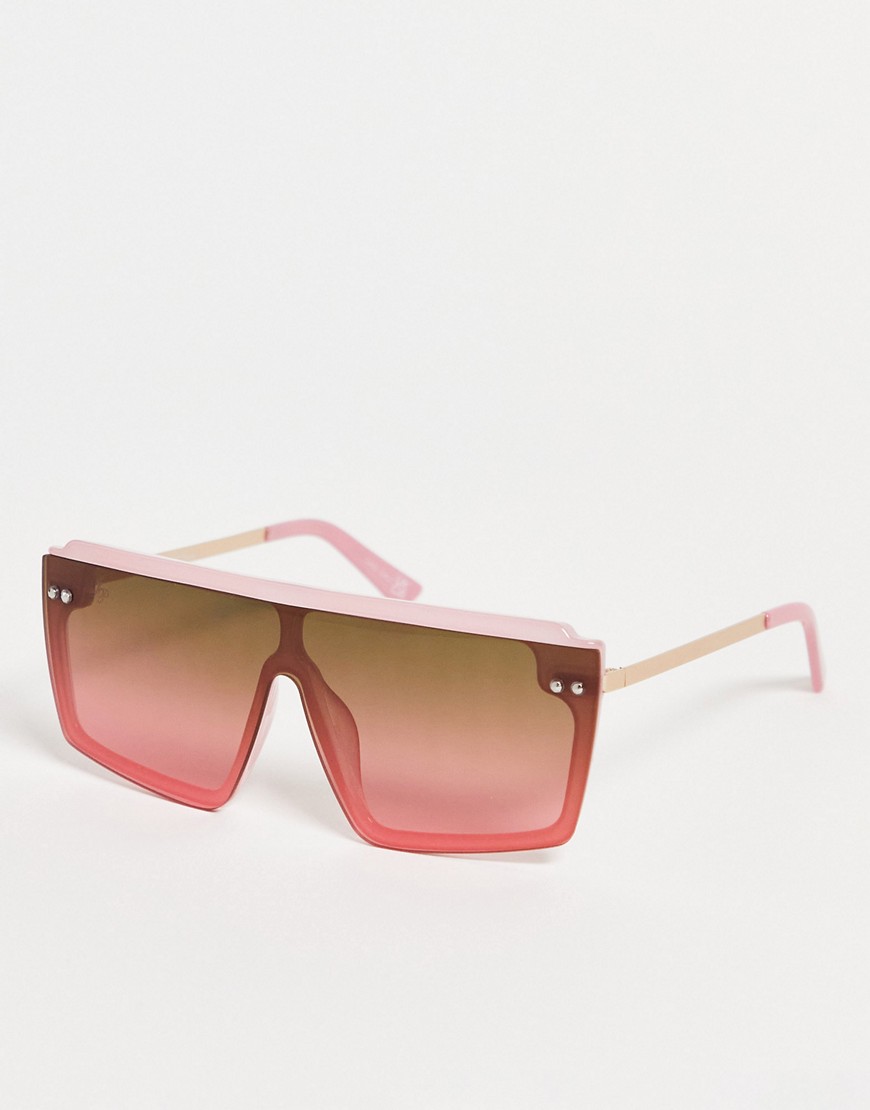 visor sunglasses in pink ombre