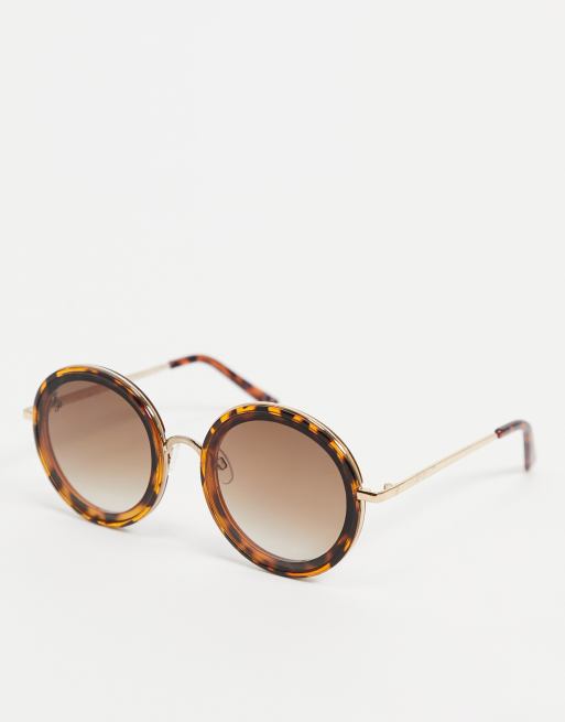 Jeepers Peepers womens oversized round sunglasses in tort ASOS