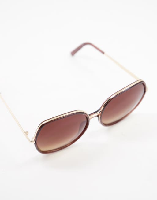 Jeepers Peepers womens oversized round sunglasses in tort, 3 of 4