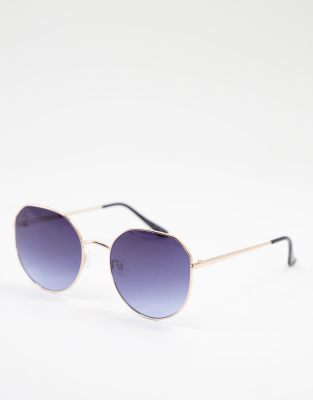 Jeepers Peepers Jeepers Peepers womens round sunglasses in blue
