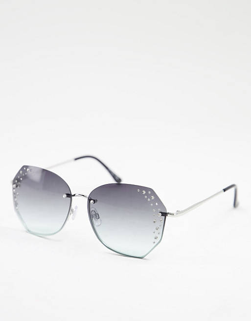 Jeepers Peepers womens round sunglasses in silver