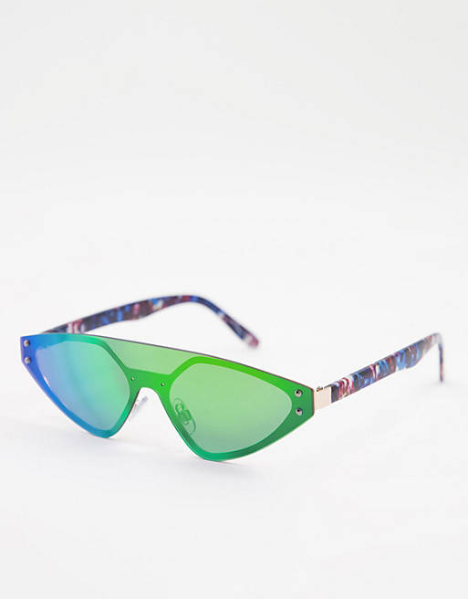 Jeepers Peepers womens visor sunglasses with patterned frame