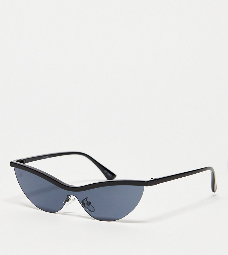Jeepers Peepers x ASOS exclusive festival sunglasses with contrast top in black