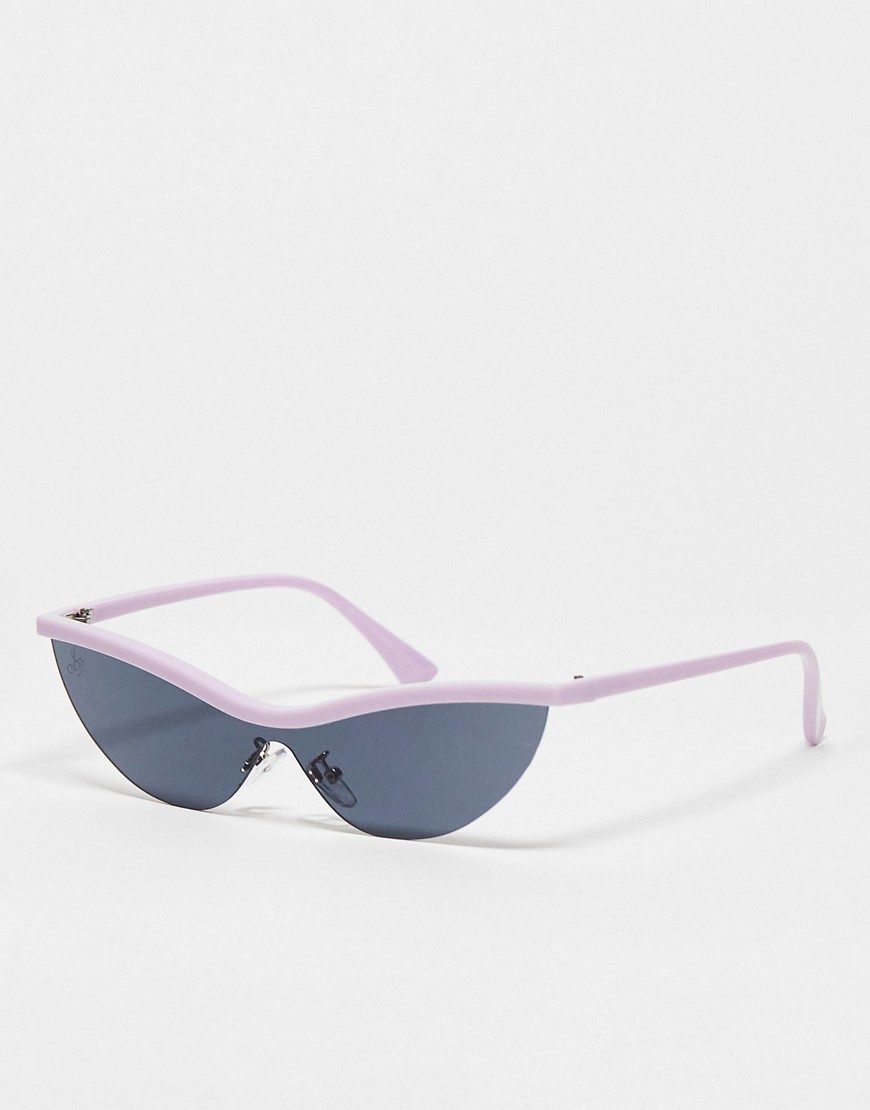 x ASOS exclusive festival sunglasses with contrast top in lilac-Purple