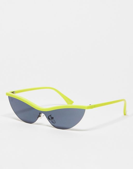 Jeepers Peepers x ASOS Exclusive - Festival - Zonnebril met contrasterende bovenkant in geel