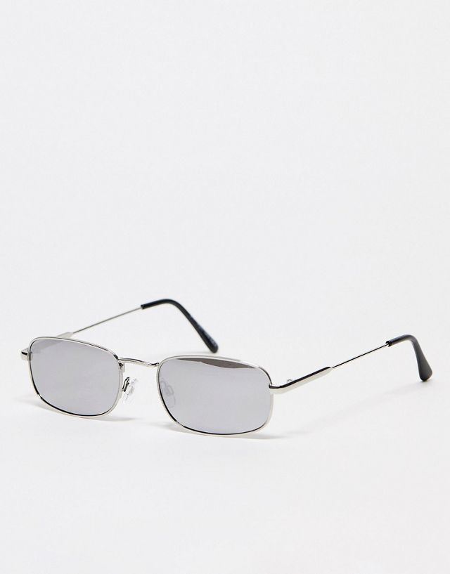 Jeepers Peepers x ASOS exclusive square sunglasses in silver reflective