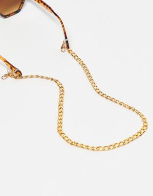 Jeepers Peepers Jeepers Peepers x ASOS exclusive sunglasses chain in gold