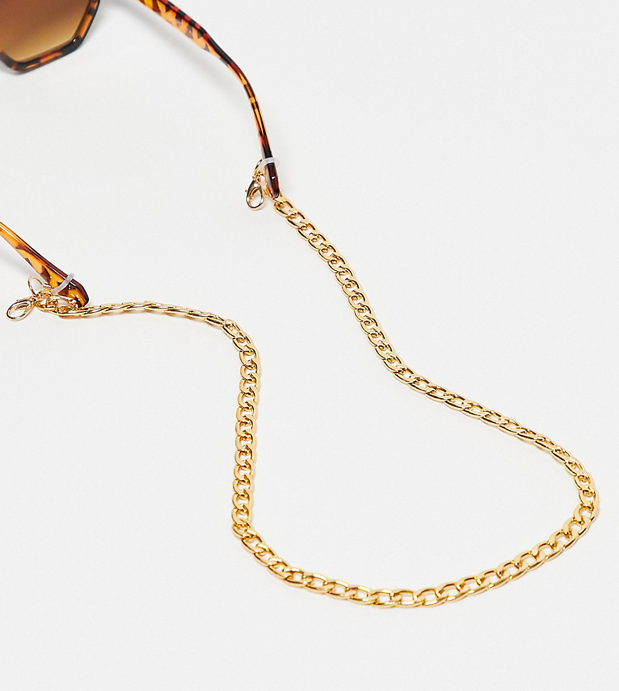 Jeepers Peepers x ASOS exclusive sunglasses chain in gold