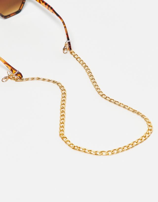 Jeepers Peepers - x asos exclusive sunglasses chain in gold