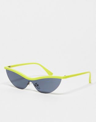 Jeepers Peepers x ASOS exclusive festival sunglasses with contrast top in yellow