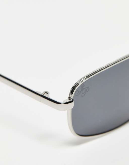 Jeepers Peepers x ASOS – Exklusive, eckige Sonnenbrille in Schwarz, 3 von 4