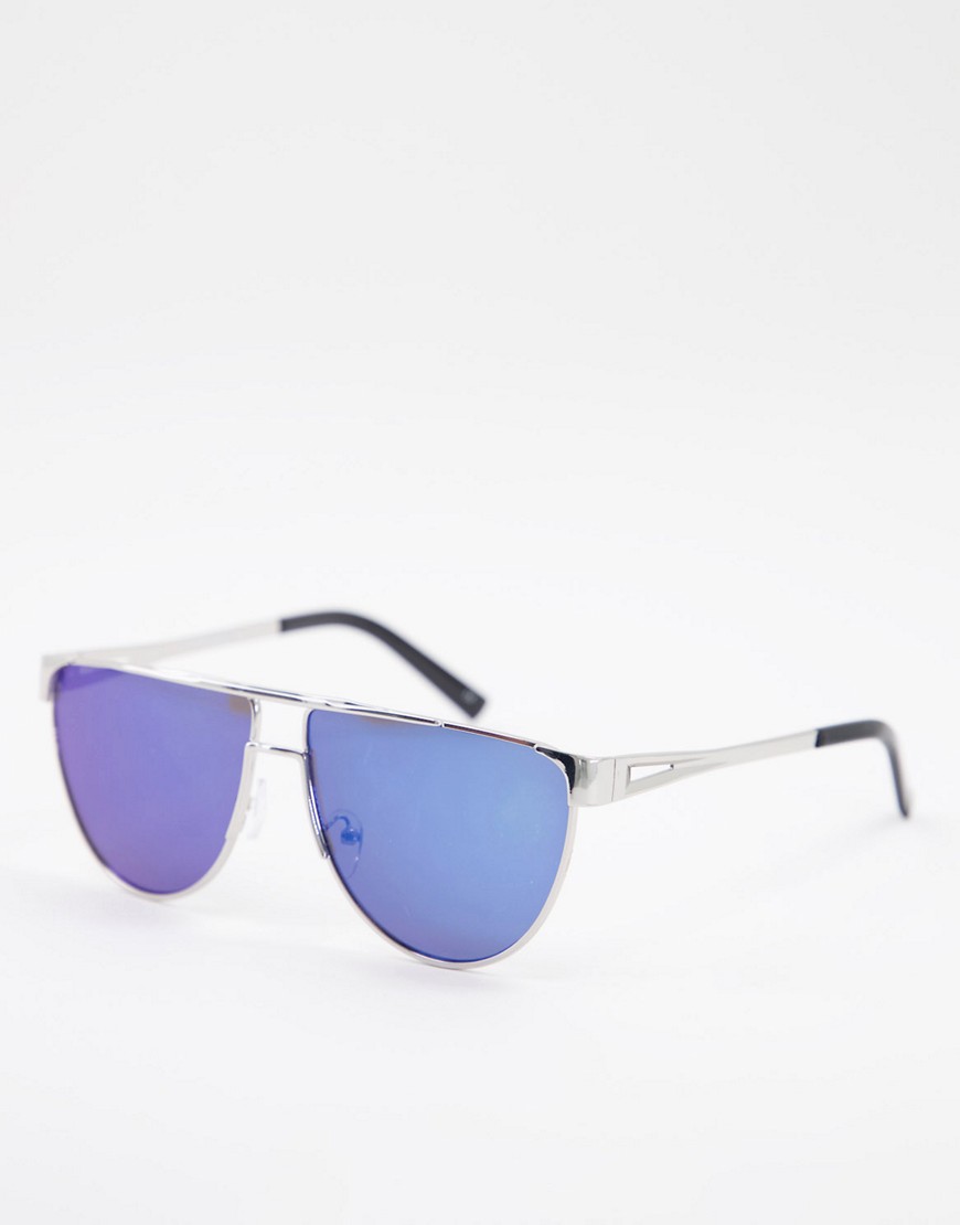 Jeepers Peepers - Zonnebril met blauwe glazen-Zilver