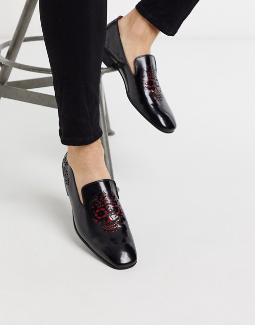 Jeffery West jung loafers with red skull
