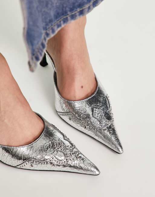 Jeffrey campbell store silver shoes