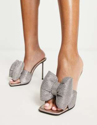  Bow Down heeled mules  