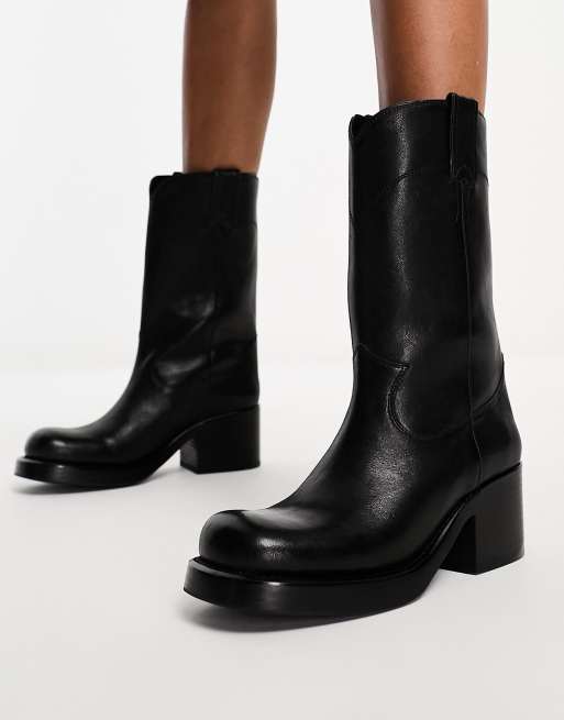 Jeffrey Campbell – Cabellero – Kniehohe Cowboy-Stiefel in Schwarz, 4 von 4