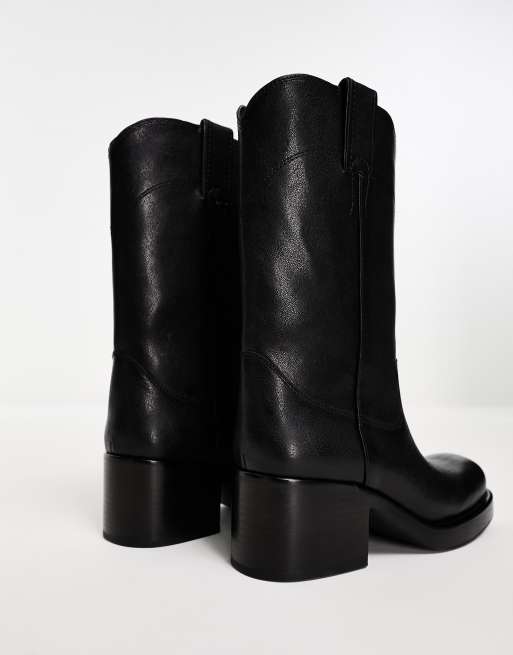 Jeffrey Campbell - Cabellero - Sorte knæstøvler i westernstil, 2 af 4