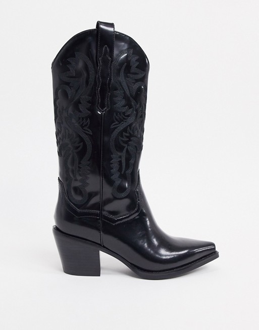 Jeffrey Campbell Dagget western boot in black leather