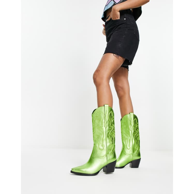 Lime green hot sale cowboy boots