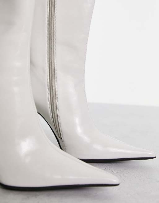 Jeffrey campbell 2024 white boots