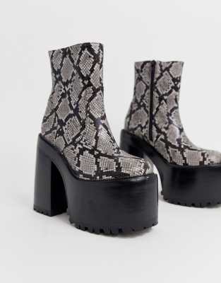 snake platform boots