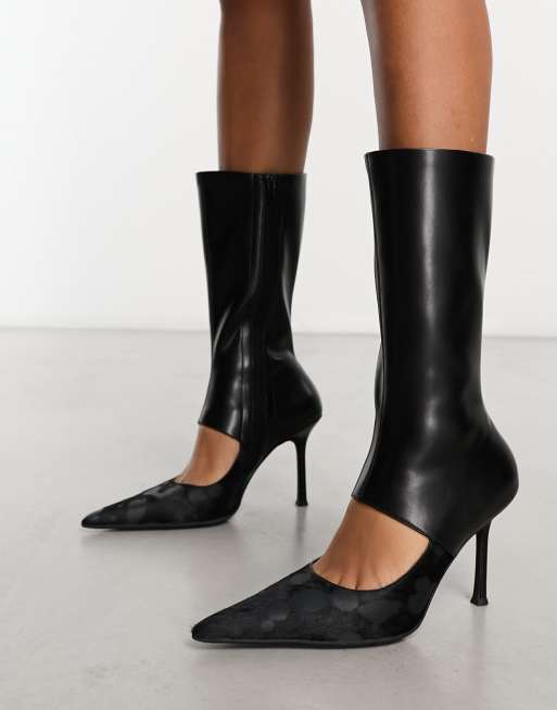 Jeffrey campbell cheap black leather booties