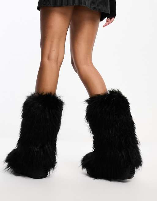 Knee High Faux Fur Yeti Boots